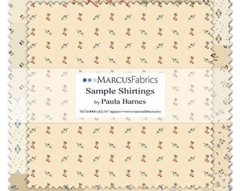 Sample Shirtings Charm Pack - 5" Squares (42) - by Paula Barnes for Marcus Fabrics NEW!!