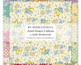 Aunt Grace Calicos Layer Cake - 10" Squares (42) - by Judie Rothermel for Marcus Fabrics NEW!!