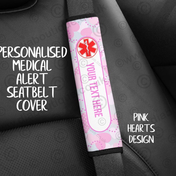 Medical alert car seatbelt cover, stroller cover for Autism awareness, T1 Diabetic, ADHD, Type 1 diabetes, epilepsy awareness