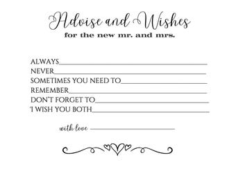 Consejos y deseos para el nuevo señor y señora.