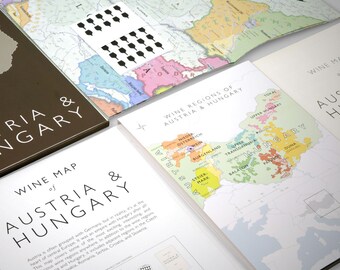 De Long’s Wine Map of Austria and Hungary - Bookshelf Edition