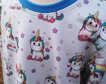 Sudadera de unicornio, tamaño 4 a 5 años, unicornio arco iris, regalo de cumpleaños, fiesta de unicornio, saltadores para niños, saltador de Navidad