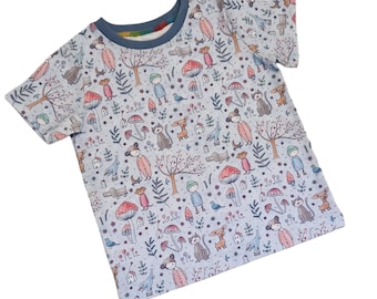 T-shirt fantaisiste pour bébé et enfant à imprimé chien et chat, bio, vêtements unisexes pour bébé, cadeau meilleur ami d'un enfant, t-shirt magique champignon vénéneux des bois