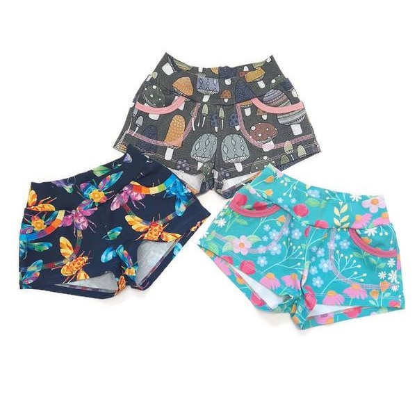 Organic retro kids shorts, Toddler bummies, Choose your print, Organic cotton, Childrens summer shorts, Beach shorts, Handmade kids shorts