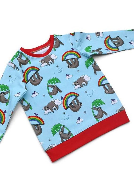 Boys Girls Kids /& Toddler Retro Vintage Sloth Long Sleeve T-Shirt 100/% Cotton