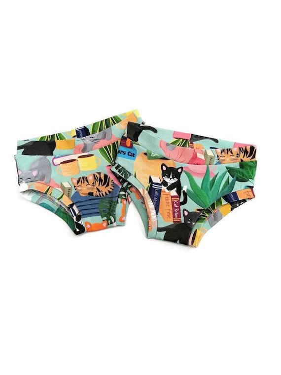 Organic Underwear for Kids, Cat Print Pants, Unisex Toddler Underwear,  Colourful Kids Knickers, Briefs, Handmade in the UK -  Canada