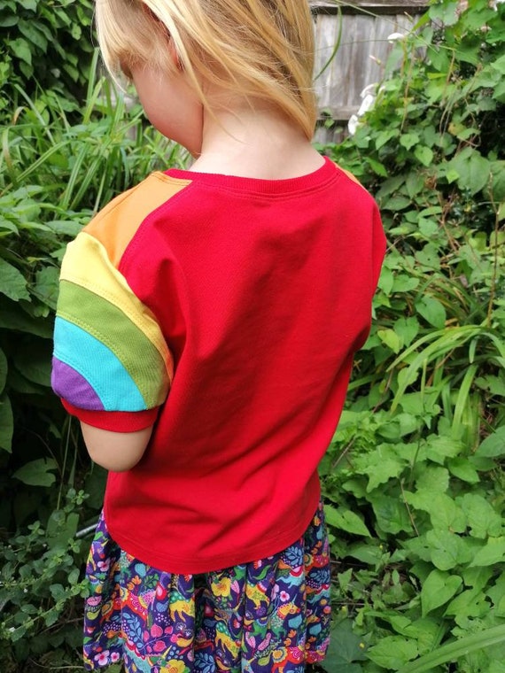 leveren Nadeel Horizontaal Kids Rainbow Tshirt Unisex kinderkleding Retro kindershirt - Etsy België