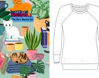 Organic womens cat tshirt, Cat lady tshirt, Cat lover gift, Love cats, Organic womens clothing handmade in the UK