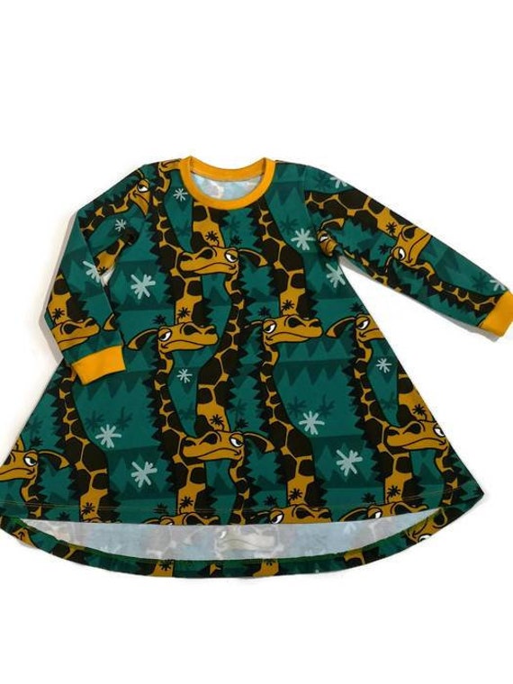 giraffe print shirt dress