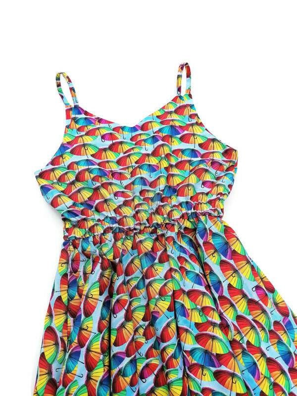 Rainbow Umbrella Twirl Dress Cotton Kids Skater Dress - Etsy UK