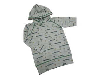 Crocodile hoodie, 4 to 5 years, Organic kids hoodie, Funny crocodile hoodie, In stock, Organic kids hoodies, Mint hoodie, Childrens hoodies