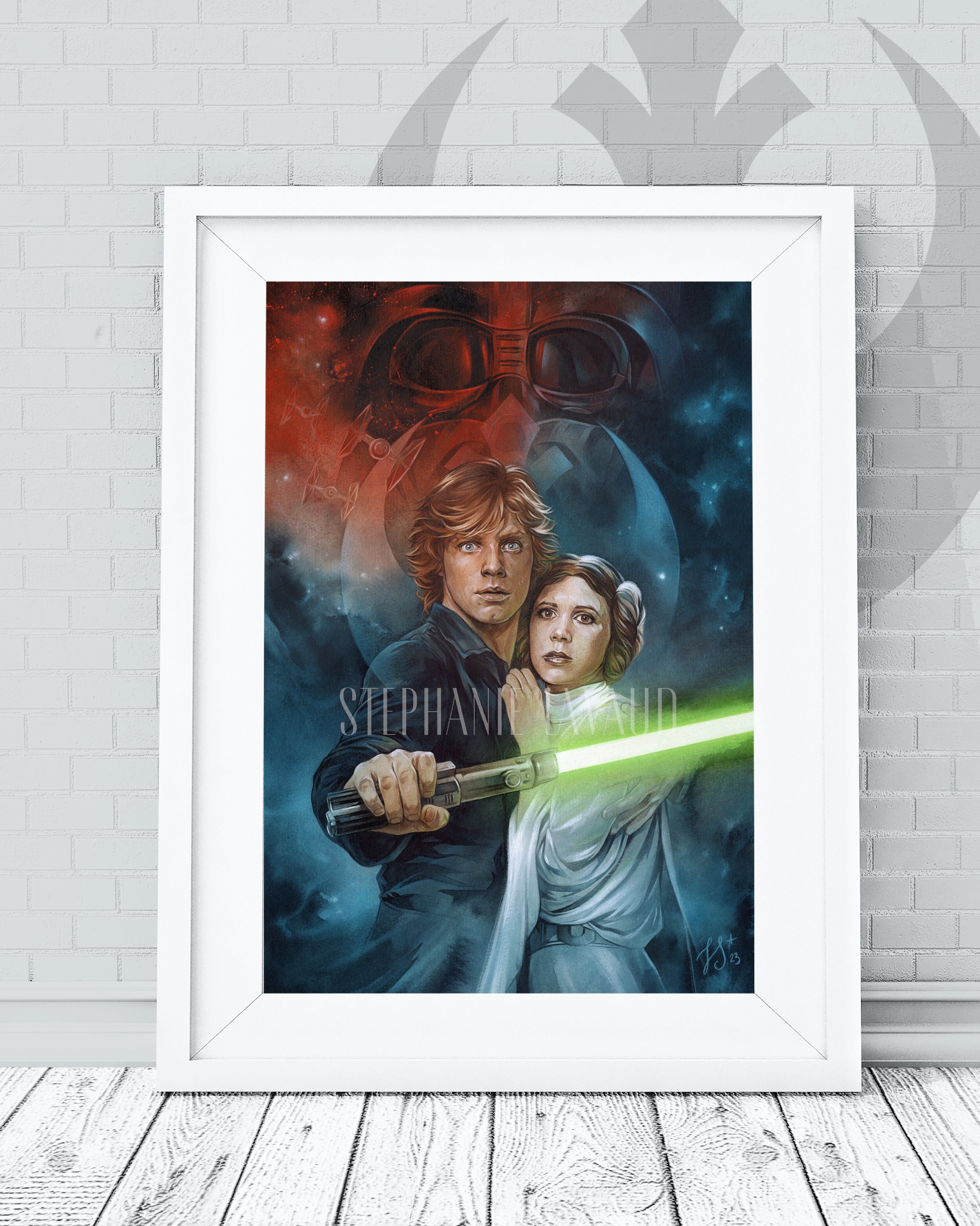 Leia & Luke Skywalker / Poster Printed on Matte Paper