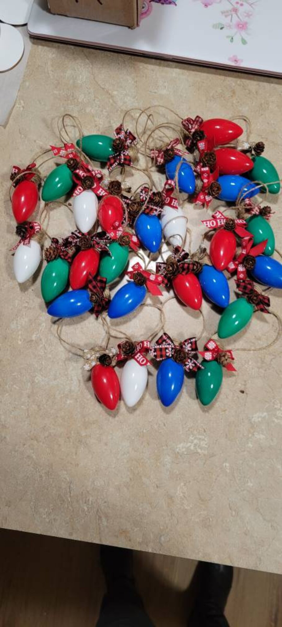 Vintage Inspired Christmas Light Ornaments Etsy