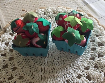 Fresas de tela caseras.