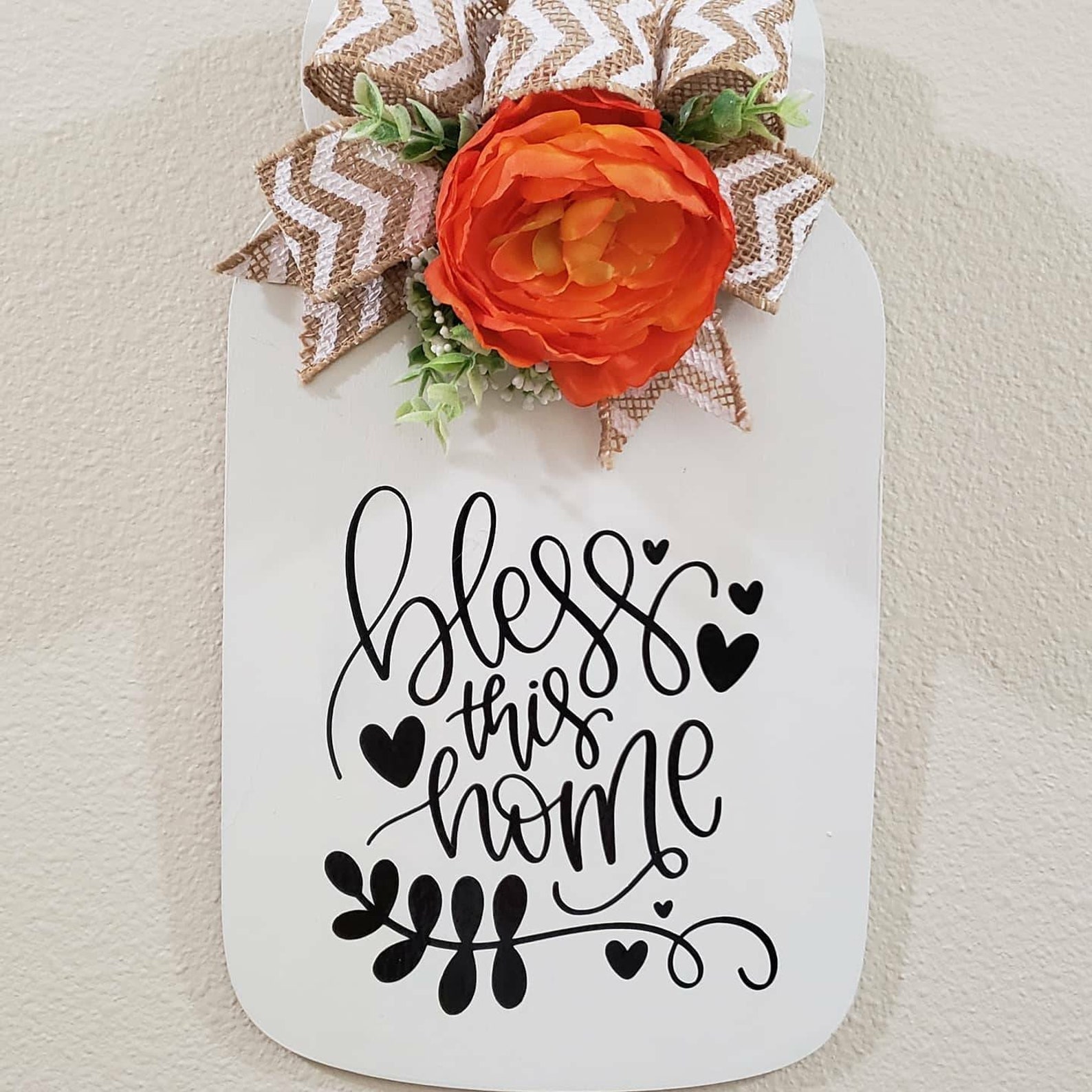 Mason Jar Shape Door Hanger Etsy