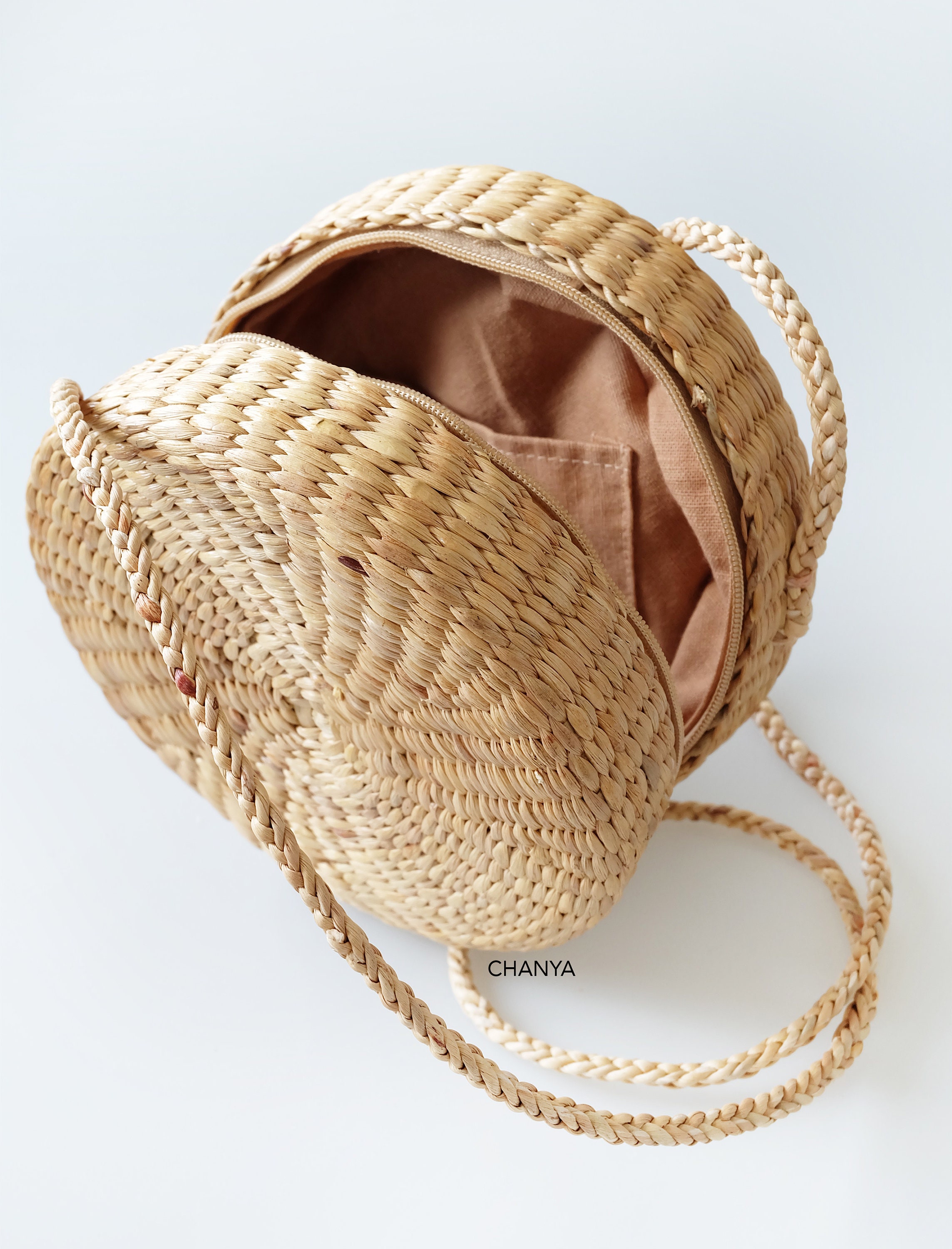 Round Straw Bag Hobo Shoulder Bag Round Basket Bag Crossbody Etsy Sweden