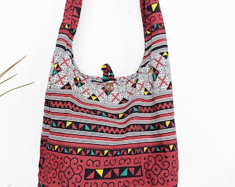 Aztec Pattern Boho Shoulder Bag Crossbody Bag Cotton Bag