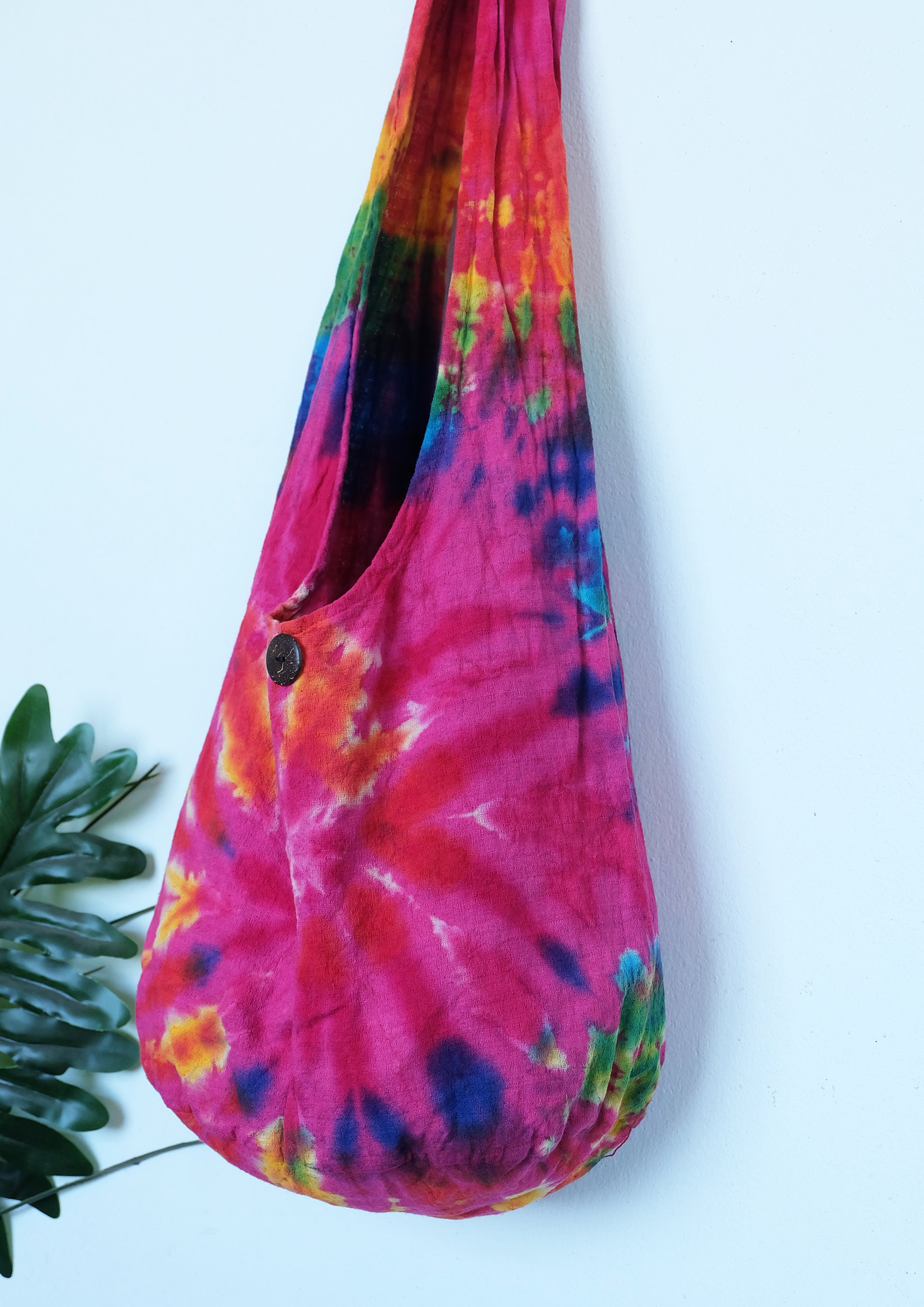 Tie dye hand dyed shibori boho shoulder bag crossbody sling Etsy