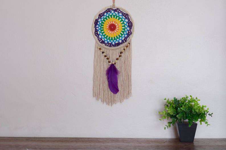 Dream Catcher Cream Dreamcatcher Wall Hanging Home Decor Boho Etsy