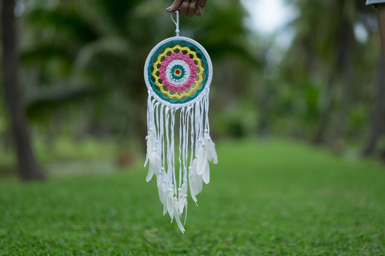 Dream Catcher Pastel Crochet Dreamcatcher Wall Hanging Decor | Etsy