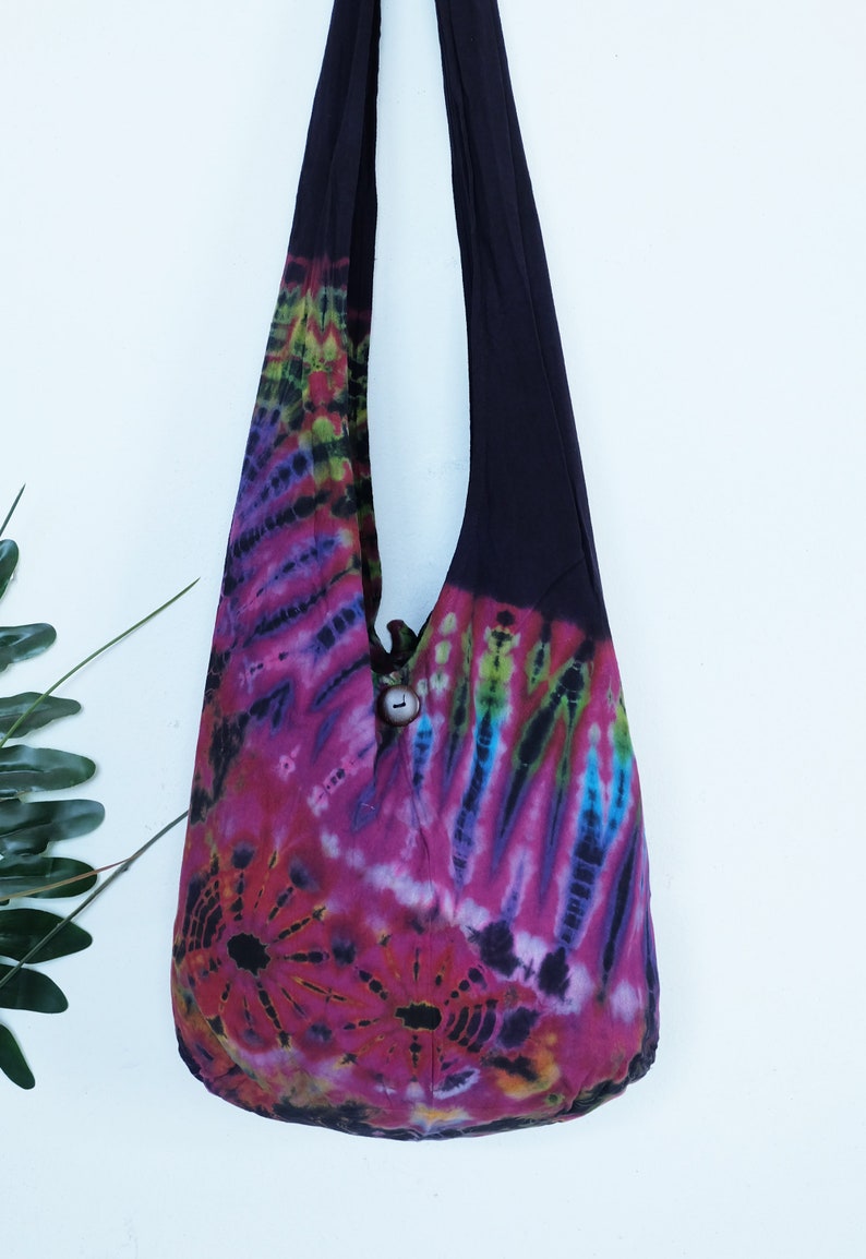 Tie dye hand dyed shibori boho shoulder bag crossbody sling Etsy