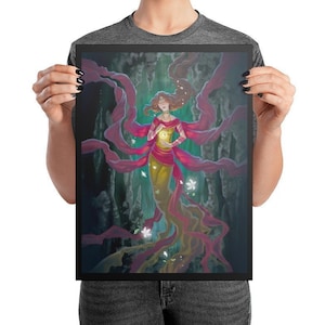 ART PRINT Persephone Queen of the Underworld Spring Greek Roman Goddess Fantasy Art Choose Your Size image 1