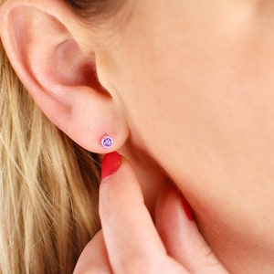 Kolczyki ze srebra próby 925 z kamieniami szlachetnymi, małe kolczyki z kamieniami szlachetnymi