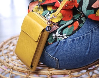 Ladies Small Genuine Soft Real Leather Zip Top Adjustable Strap Evening Handbag