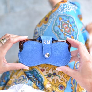 Étui de protection personnalisé pour lunettes de soleil en cuir monogramme, étui à lunettes de soleil en cuir monogramme, étui à lunettes en cuir de voyage, étui à lunettes de vacances
