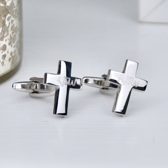 Silver cross best sale cufflinks