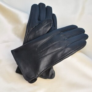 Personalised Leather Gloves- Black