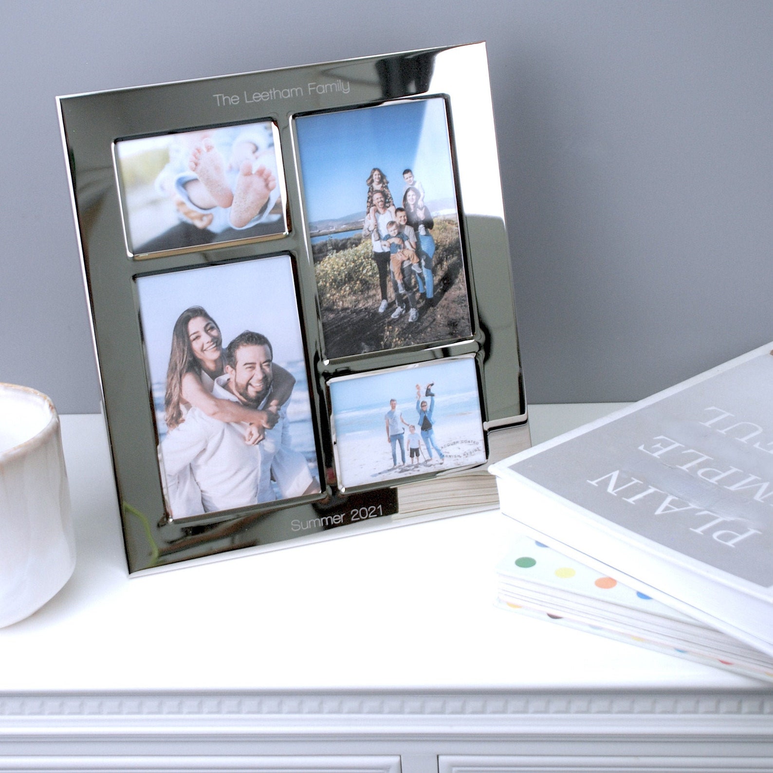Personalised Collage Photo Frame Engraved Multi Aperture Etsy UK