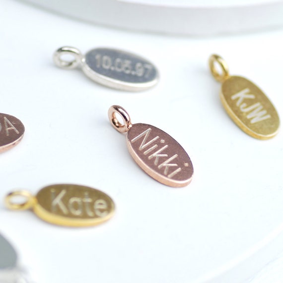 Photo engraved shop charm
