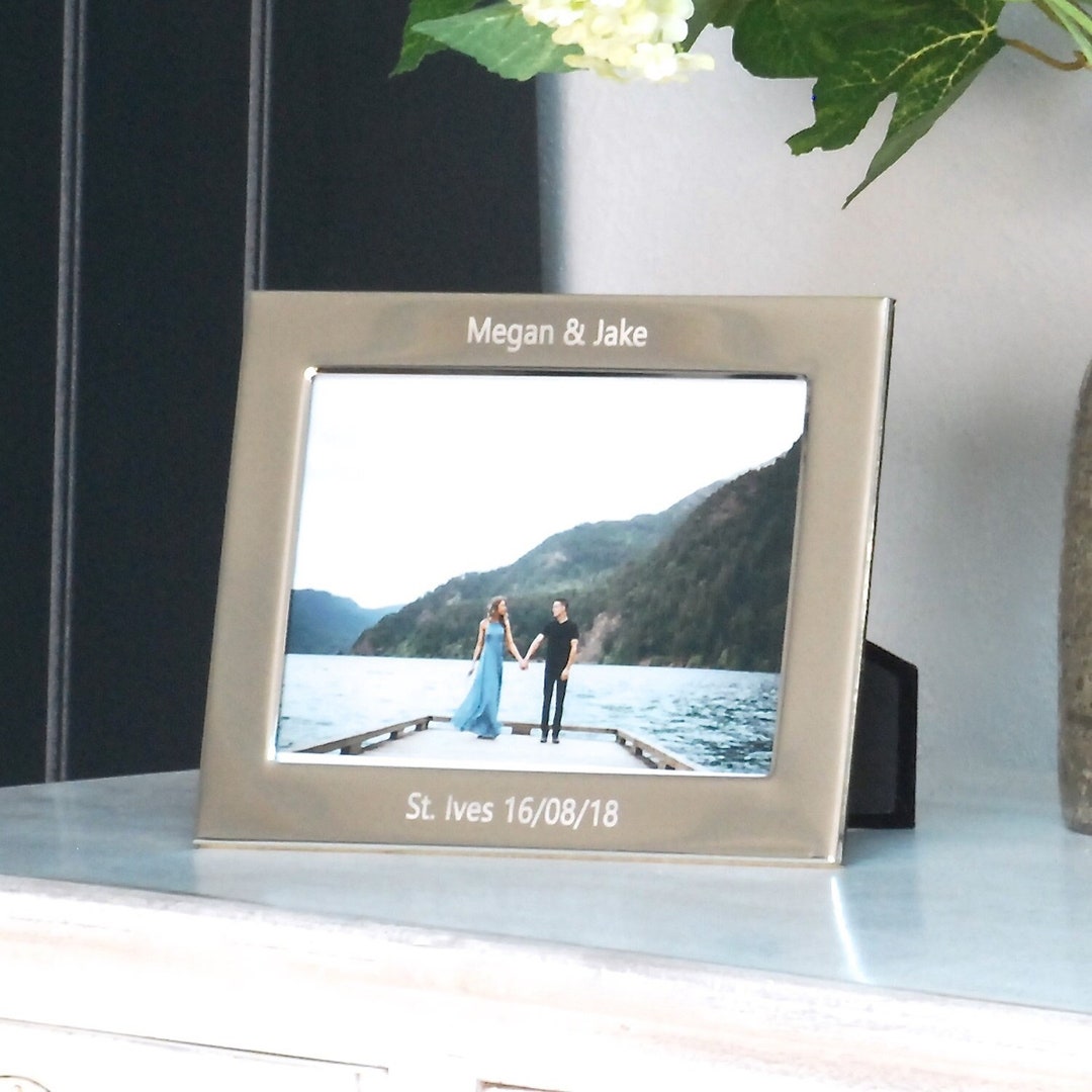 Personalised Silver Plated Photo Frame, Engraved Photograph Frame, Antitarnish Silver Picture