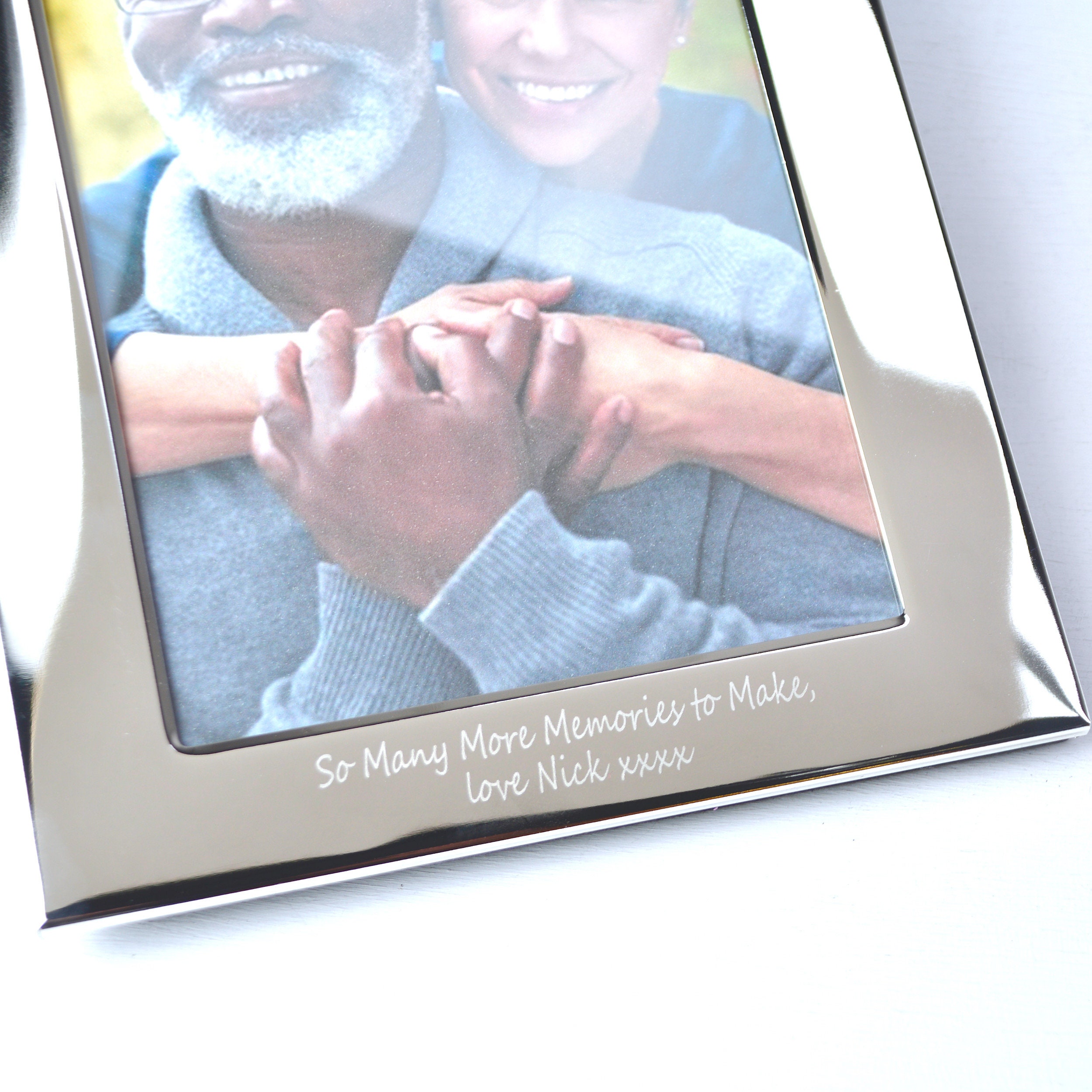 Personalised 60th Birthday Silver Photo Frame, Engraved Photograph ...
