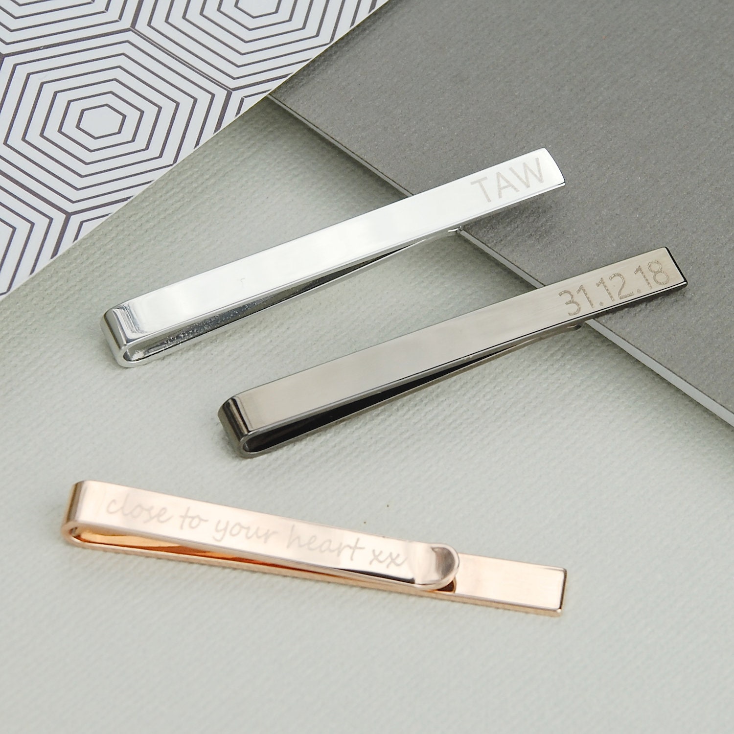 personalised tie slide