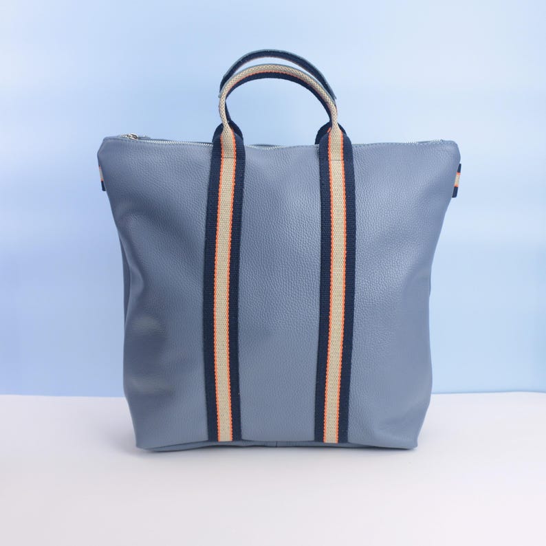 Monogram Leather Rucksack - Personalised Italian leather Backpack image 10
