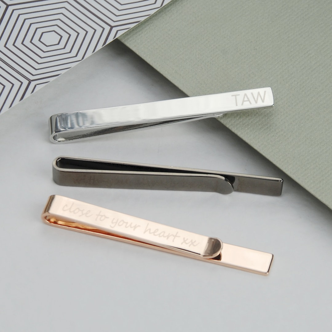 personalised tie slide