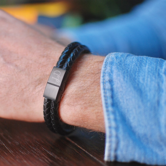 Etsy custom clearance mens leather bracelet