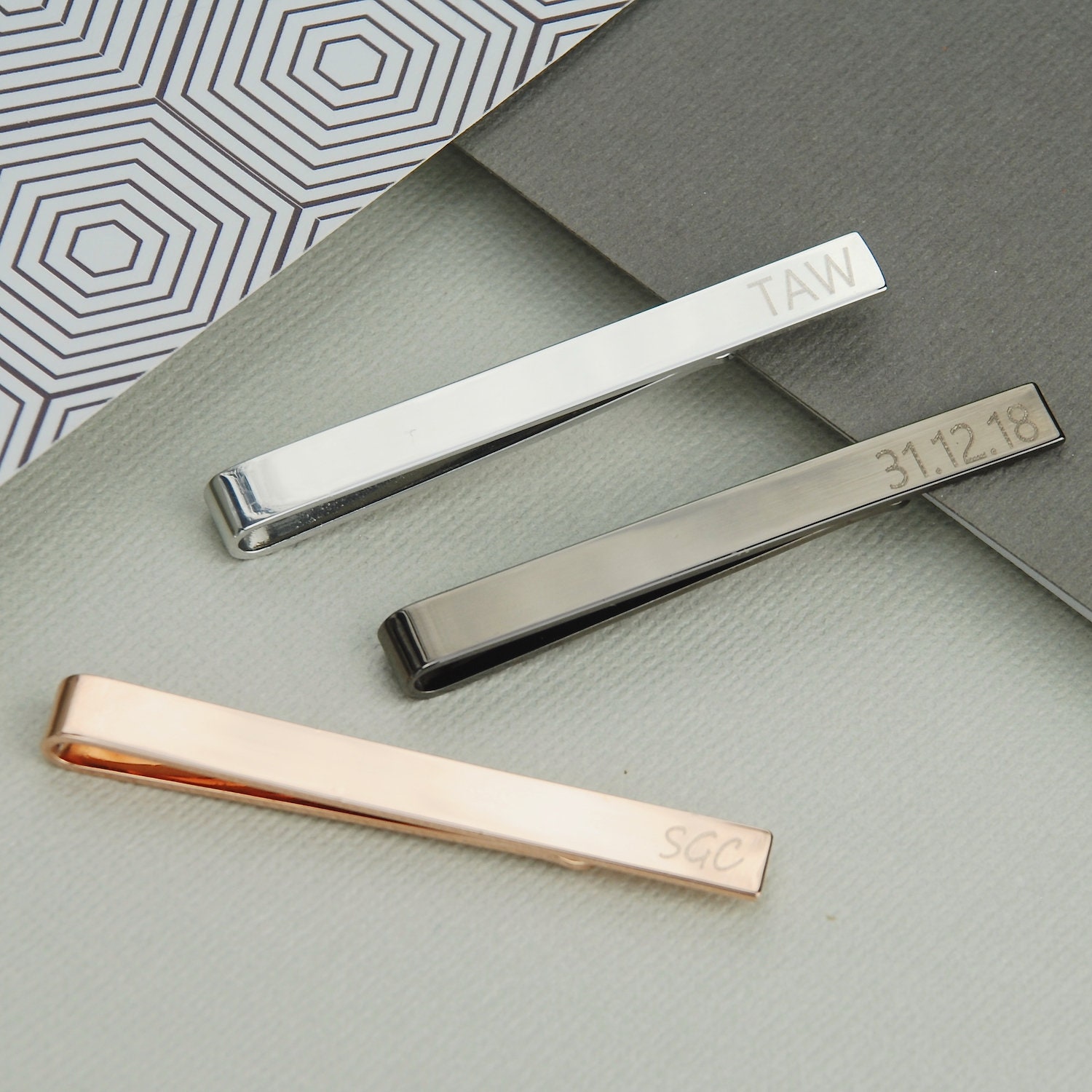 personalised tie slide