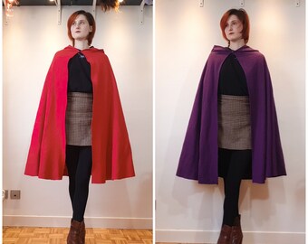 100cm/39" Hooded Wool cape // READY TO SHIP