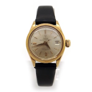 Vintage Rolex Tudor Princess Oysterdate 18k Yellow Gold 19J Automatic Watch