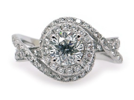 Dazzling 14k White Gold 2.75ct Round Cut Diamond … - image 1