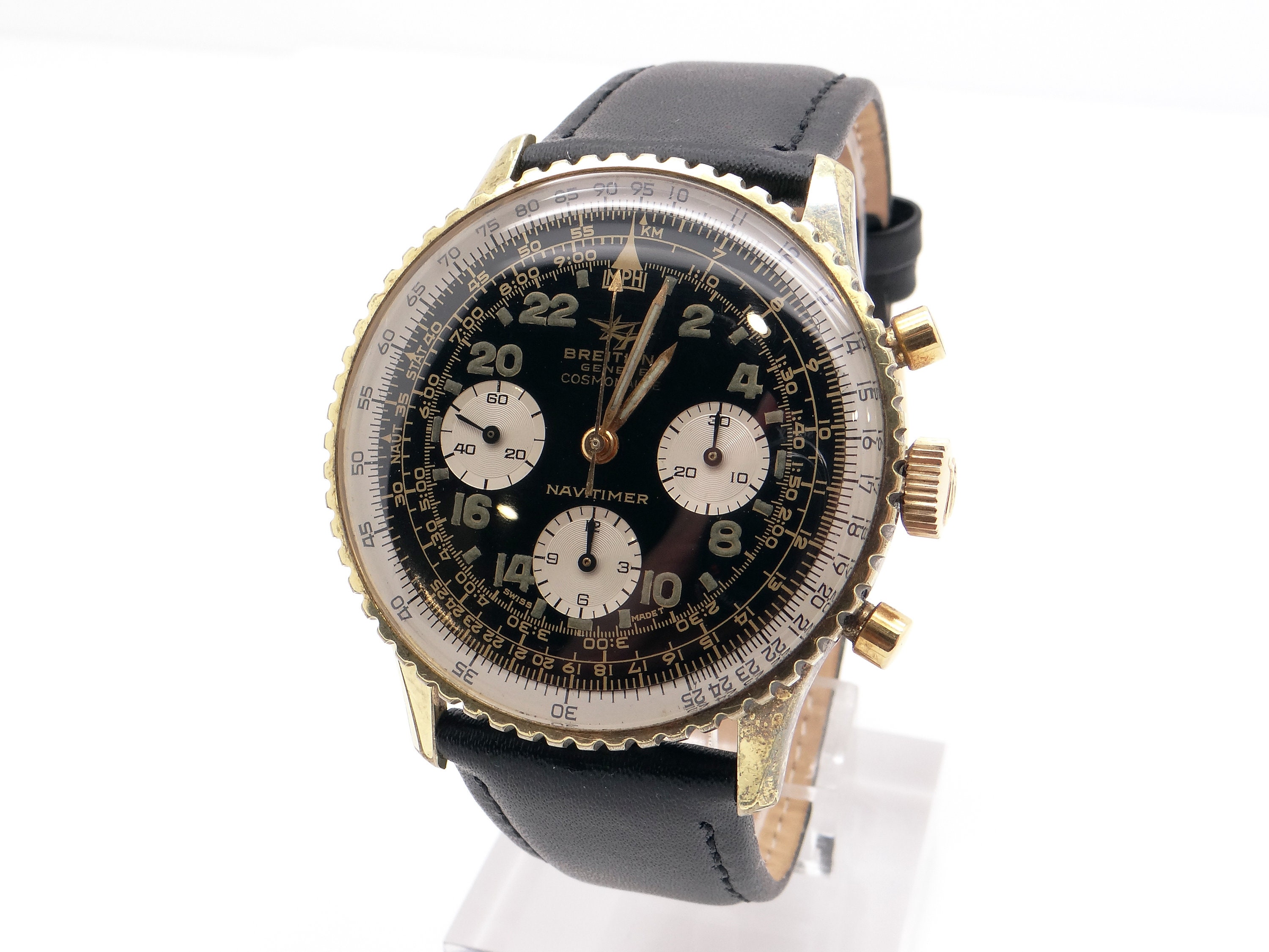 Vintage Breitling Navitimer Cosmonaute Two Tone Steel Gold Chronograph Watch 809 Etsy Australia