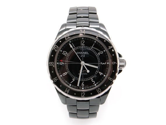 Luxury Unisex Chanel GMT Automatic J12 Black Ceramic 42mm 