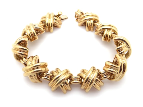 サ*ー様 Tiffany ブレスレット　18k Estate Tiffany & Co Signature X 18k Yellow Gold Classic Link