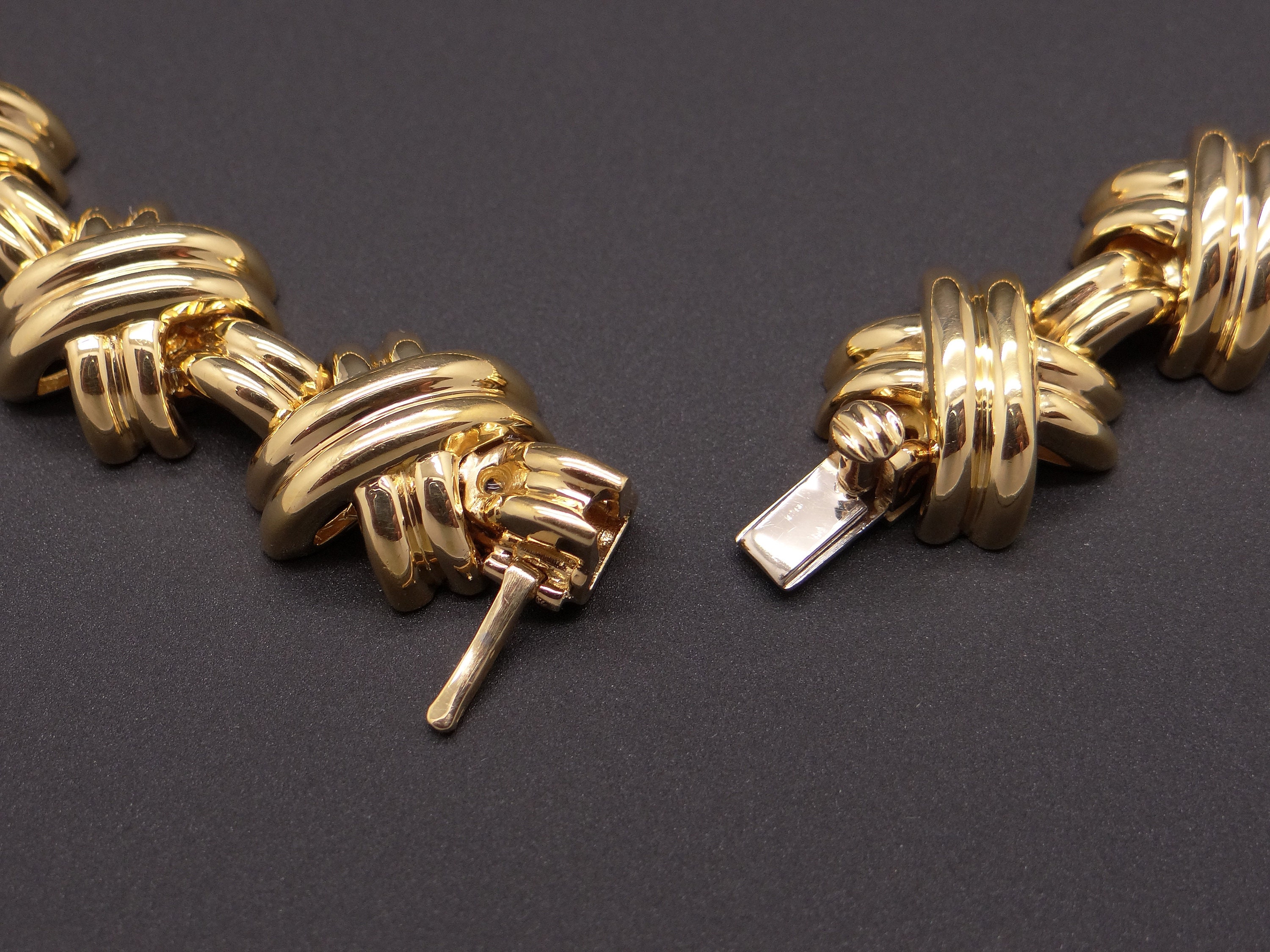 Classic Vintage Tiffany Co Signature X 18k Yellow Gold