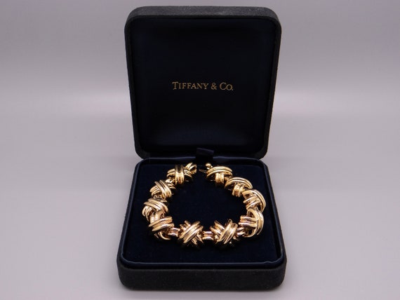 Estate Tiffany & Co Signature X 18k Yellow Gold Classic Link