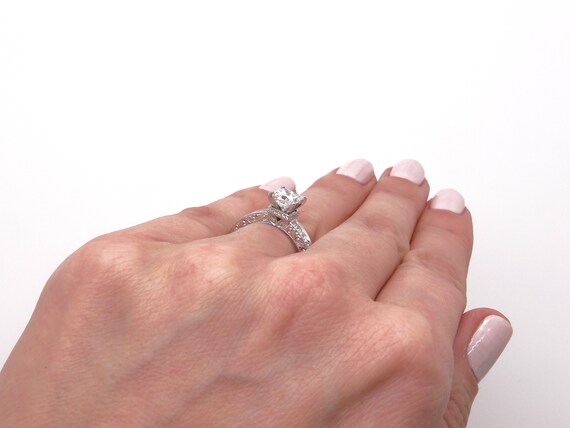 Beautiful Neil Lane 14k White Gold 1.49ct Princess Cut Diamond