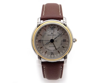 Mens Steel 18k Gold Maurice Lacroix Automatic Masterpiece Day Date Watch 27792 Etsy